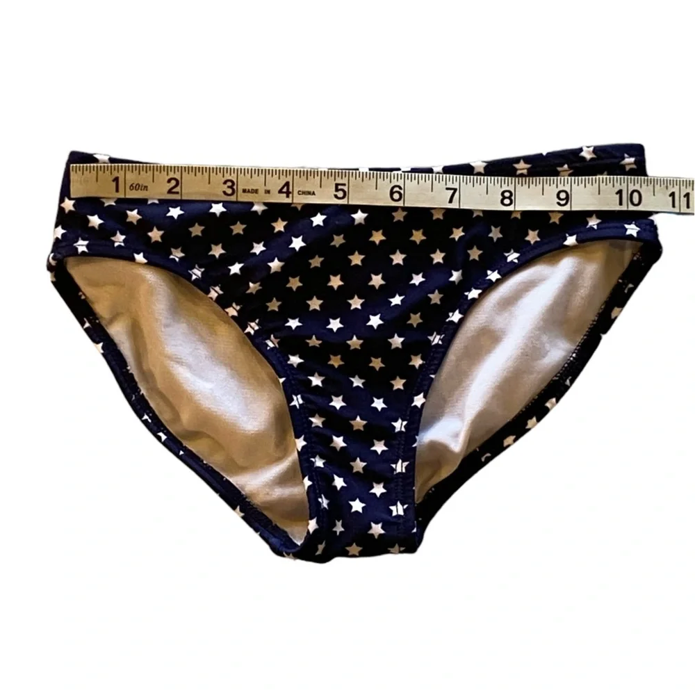 Cat & Jack Girls Blue White Star Swimsuit Bottom Size Small (6/6X)
